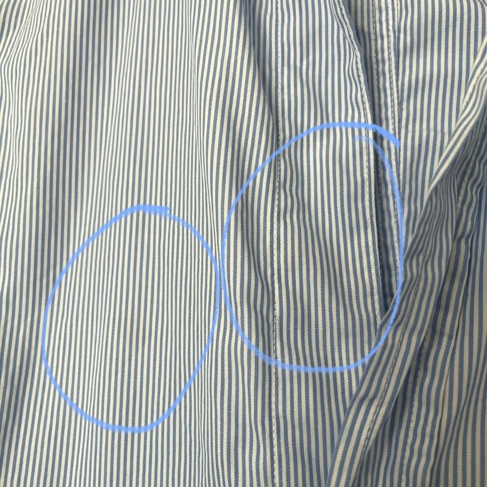 Frank & Eileen Striped Blue White Cotton Long Sleeve Button Down Shirt Size S - Picture 9 of 9